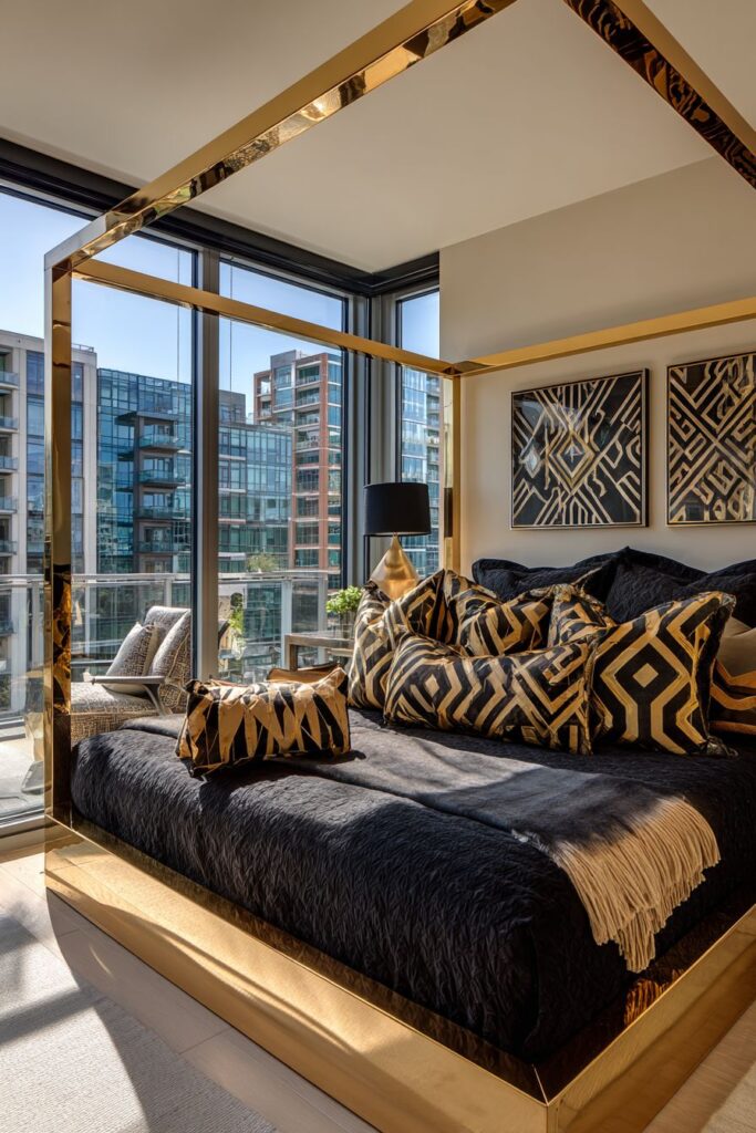 Bold Chrome and Geometric Pattern Drama