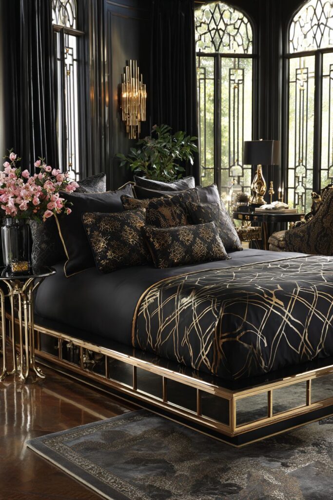 Bold Chrome and Geometric Pattern Drama