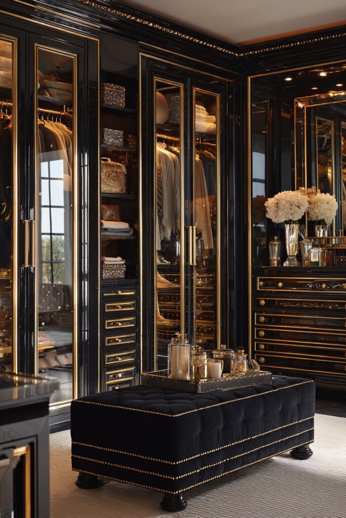 Glamorous Walk-In Closet Organization