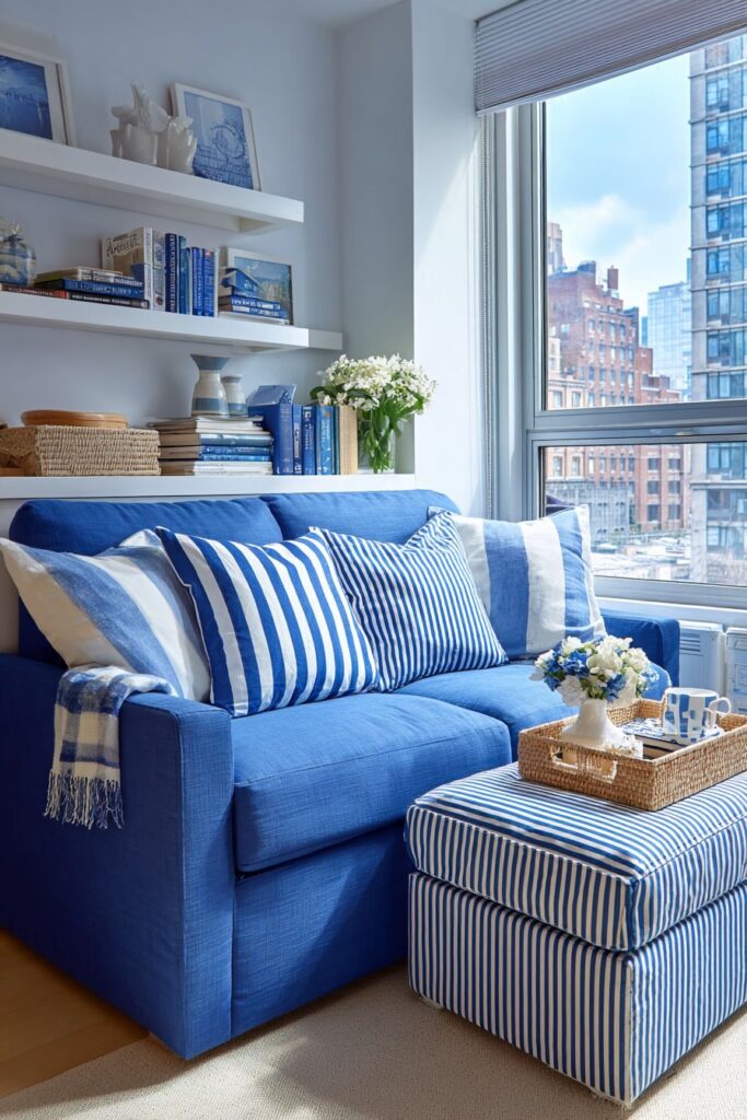 Timeless Tradition: Royal Blue Chesterfield Elegance