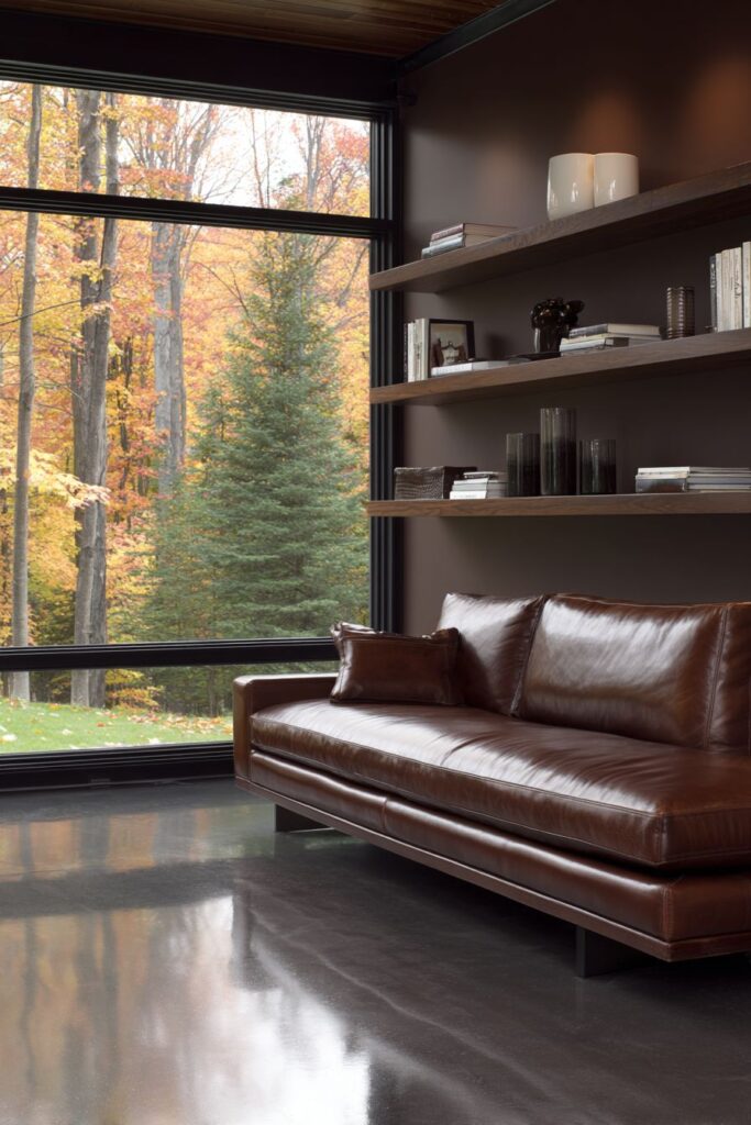 Modern Minimalist Brown with Contemporary Clean Lines