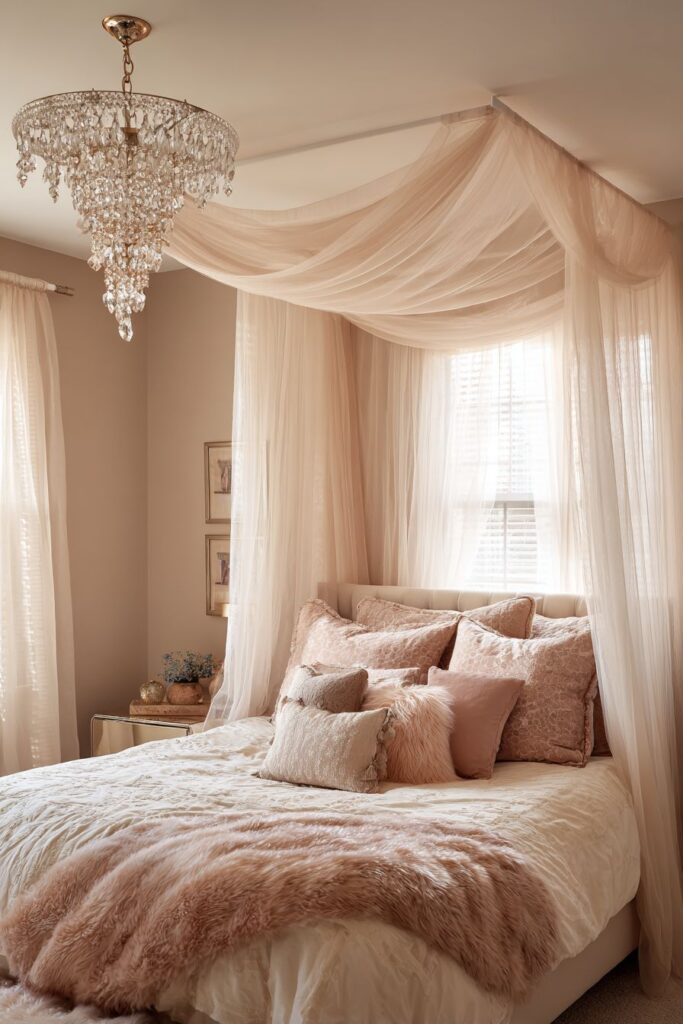 Ethereal Canopy Dreams with Flowing Tulle