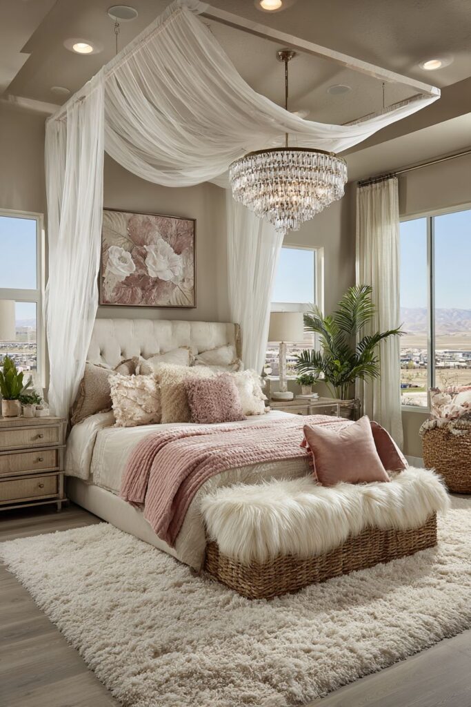 Ethereal Canopy Dreams with Flowing Tulle