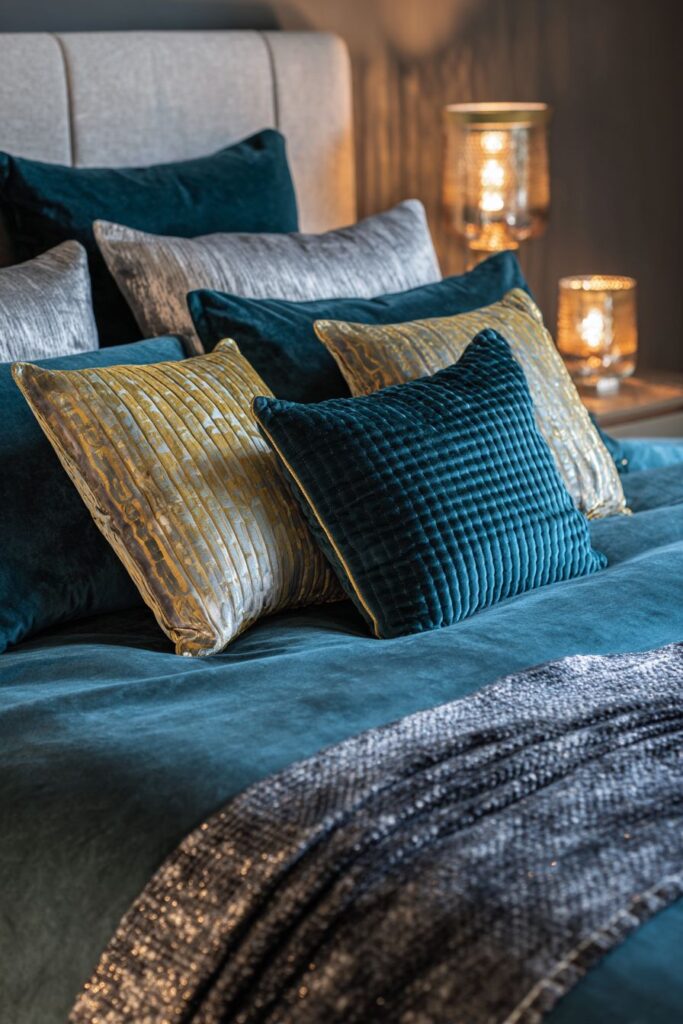 Luxe Teal Bedding Ensemble