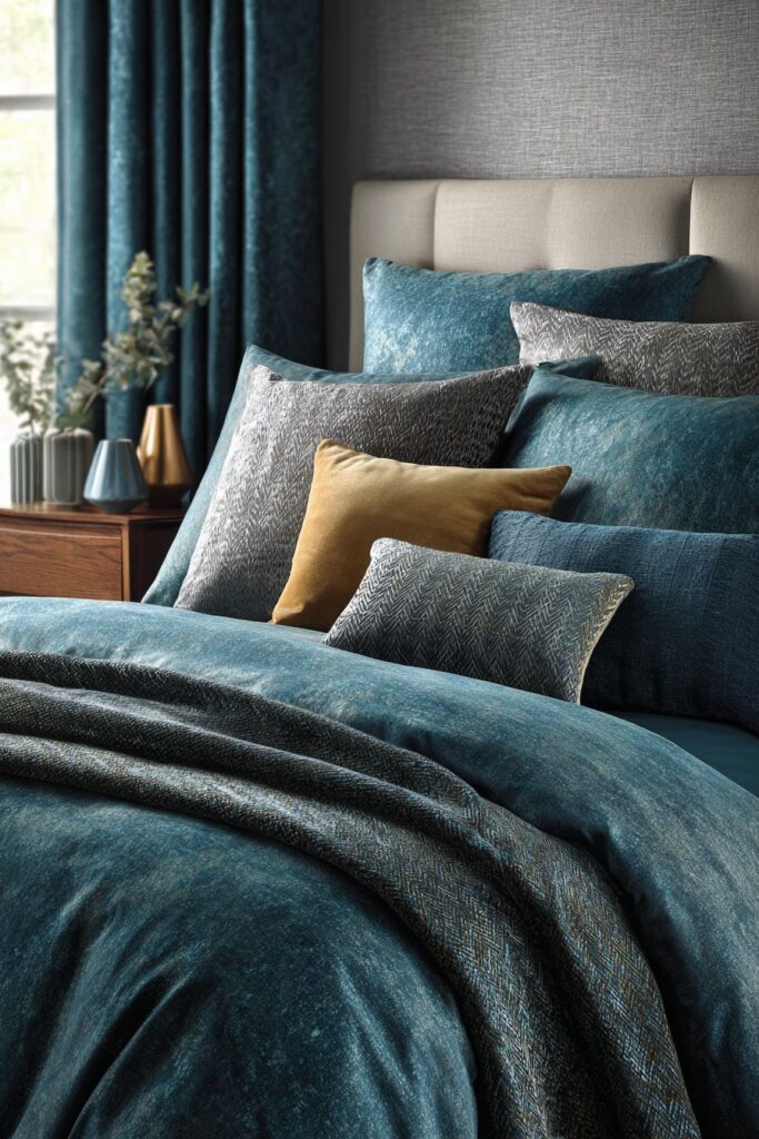 Luxe Teal Bedding Ensemble