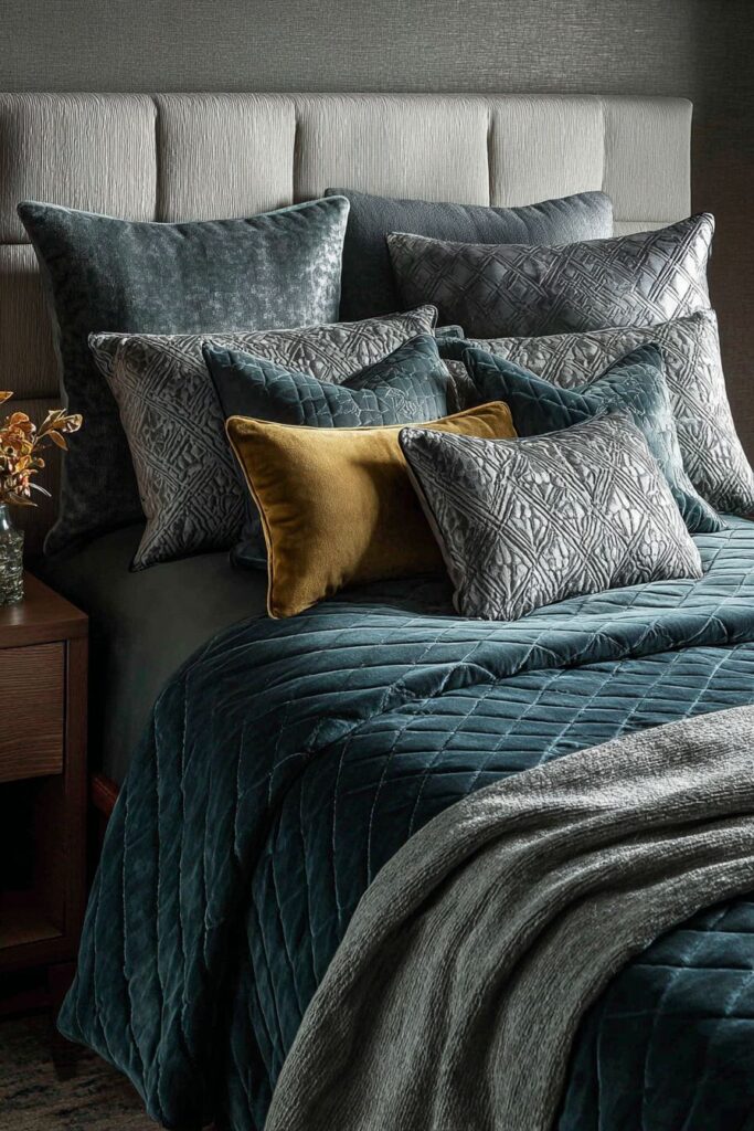 Luxe Teal Bedding Ensemble