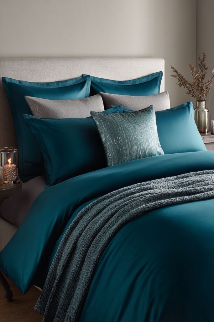 Luxe Teal Bedding Ensemble