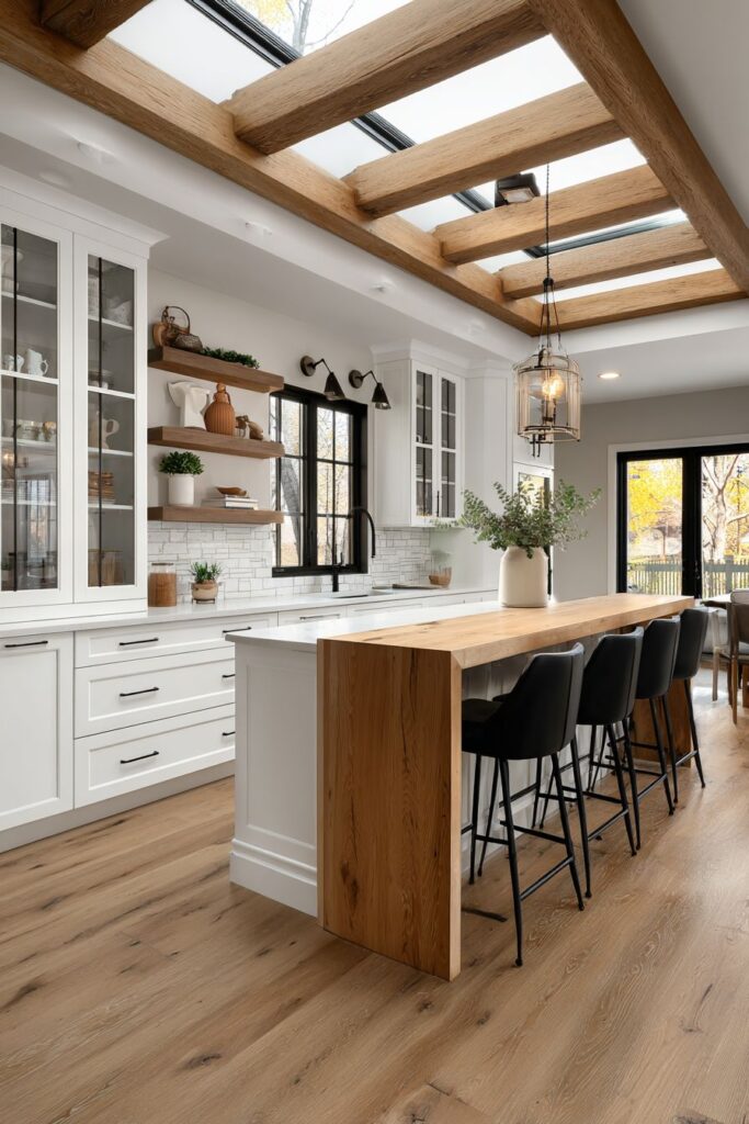Open-Concept Butcher Block Island