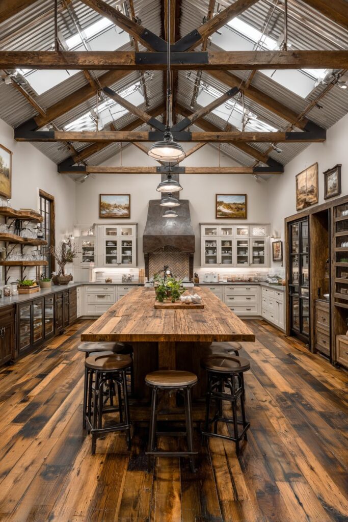 Open-Concept Butcher Block Island
