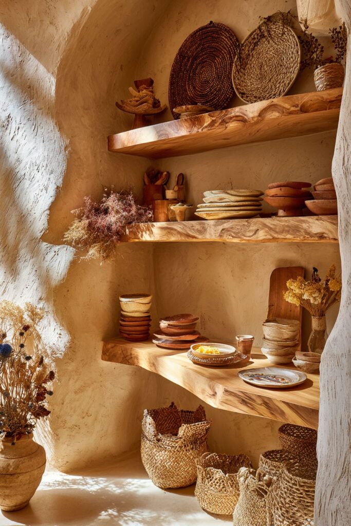 Live-Edge Cedar Storage with Organic Display