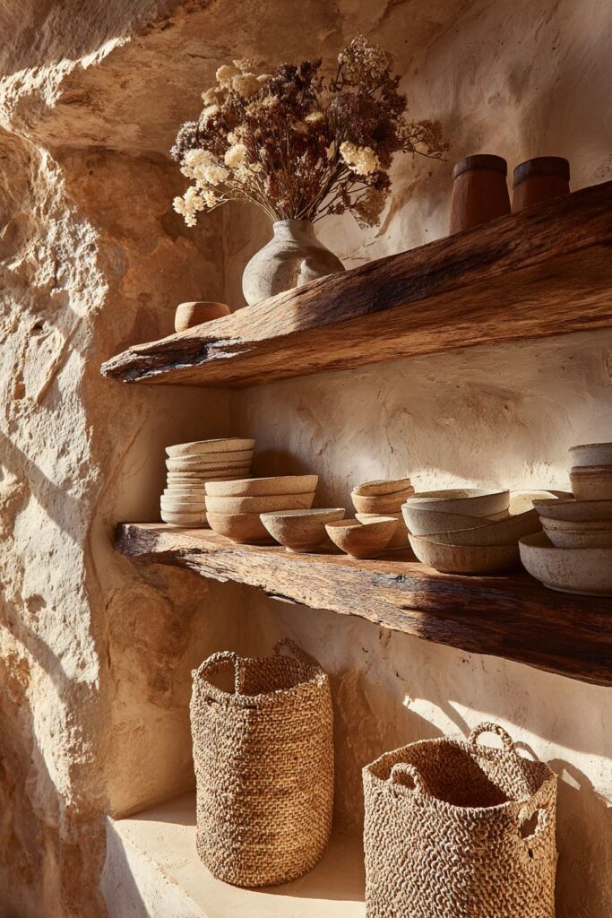 Live-Edge Cedar Storage with Organic Display