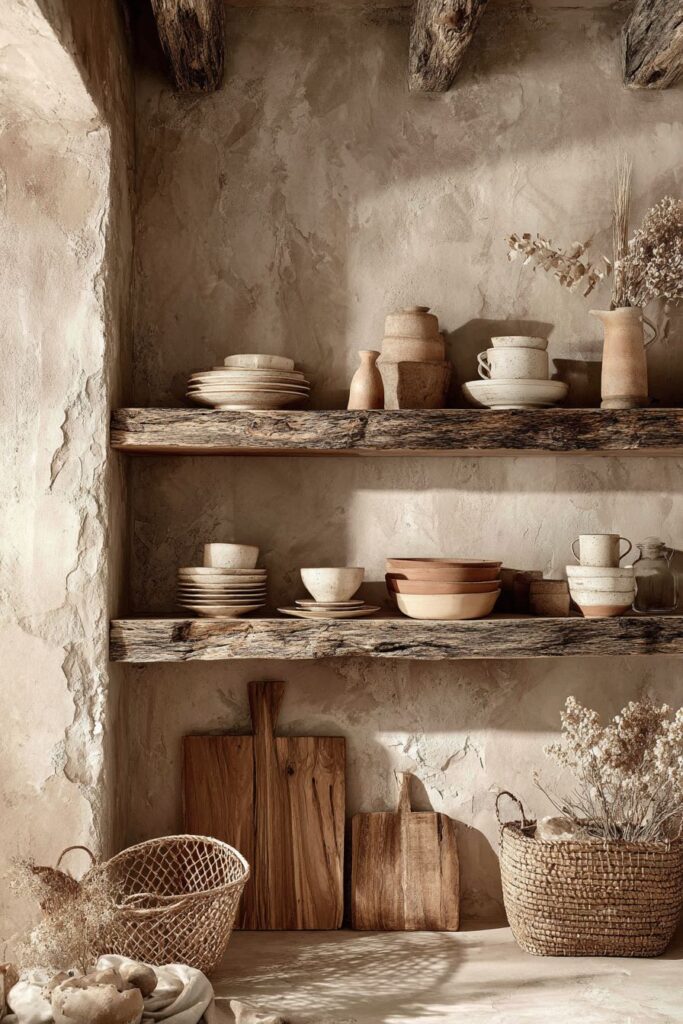 Live-Edge Cedar Storage with Organic Display