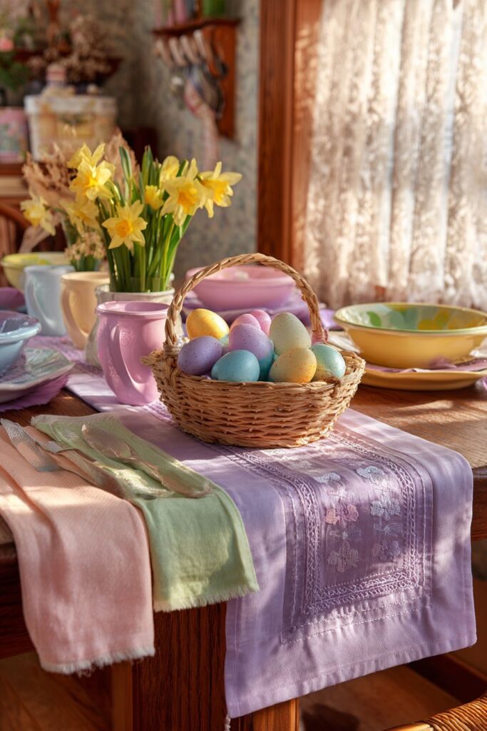 Cottage-Style Easter Table Setting