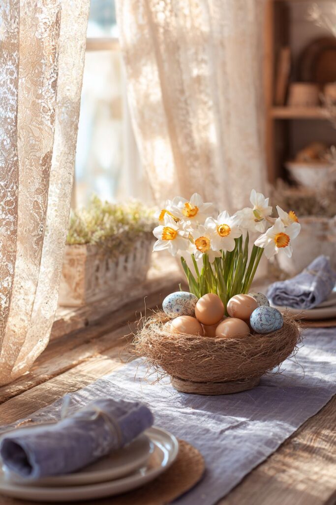 Cottage-Style Easter Table Setting
