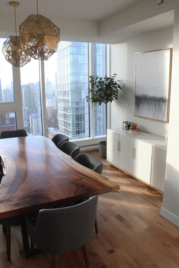 Live-Edge Contemporary with Metallic Accents