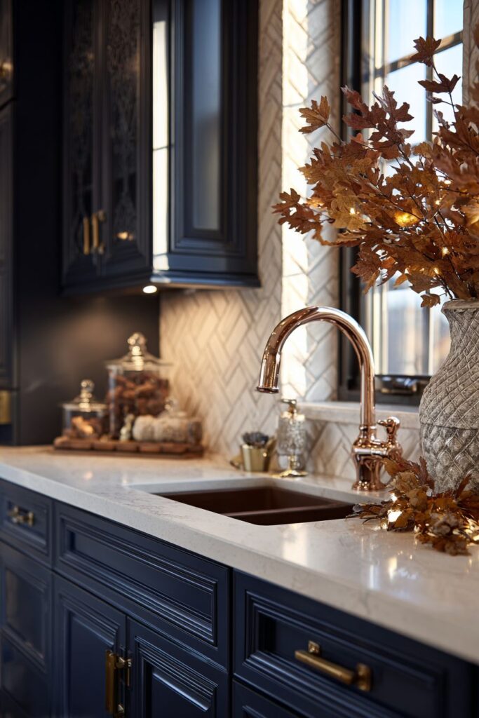 Navy and Copper Autumn Sophistication