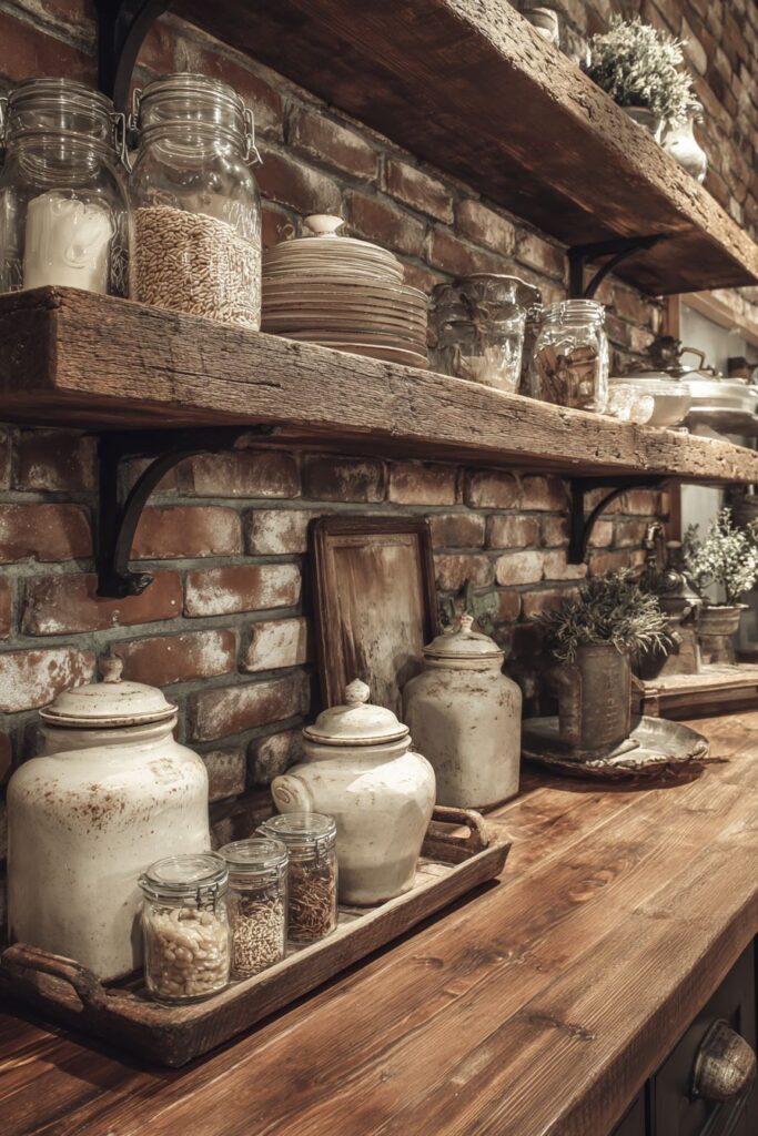 Reclaimed Wood Pantry with Sliding Barn Door