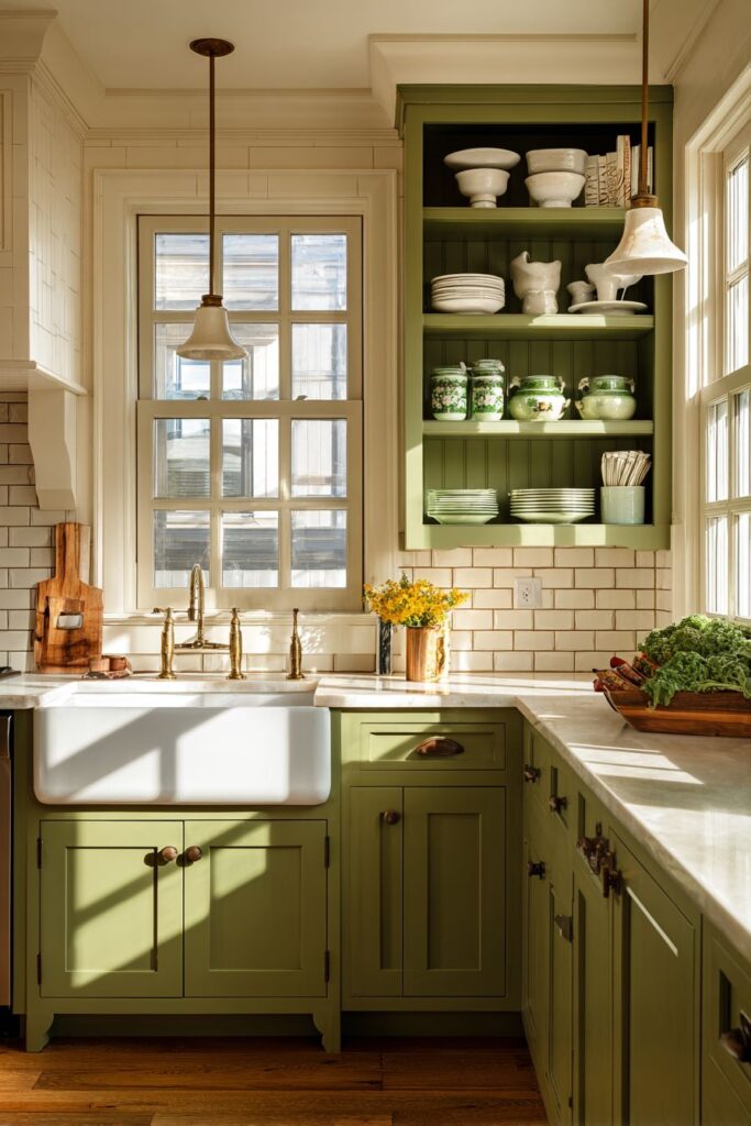 Farmhouse Charm with Olive and Cream