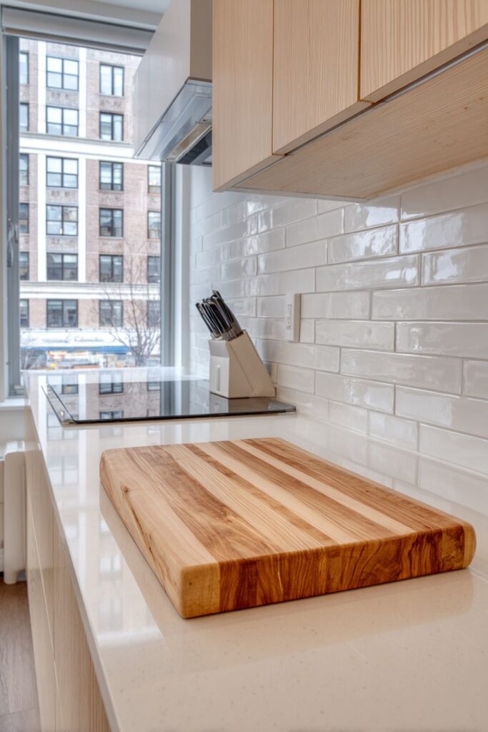 Minimalist Galley Layout with Handleless Design
