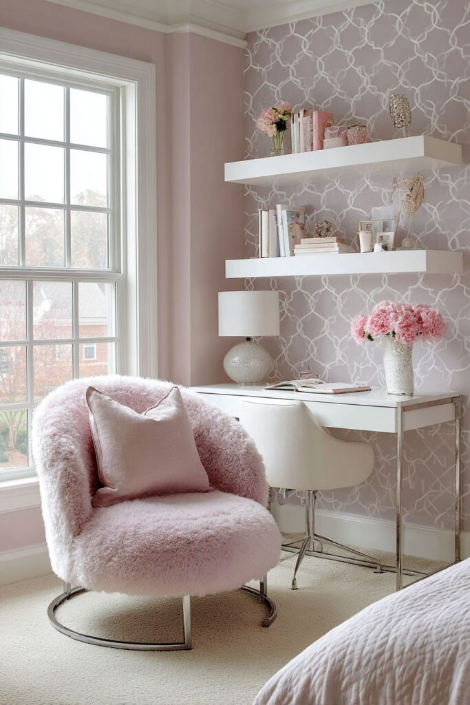 Contemporary Teen Bedroom with Geometric Patterns