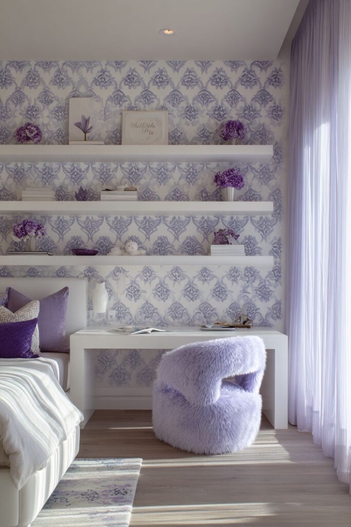 Contemporary Teen Bedroom with Geometric Patterns
