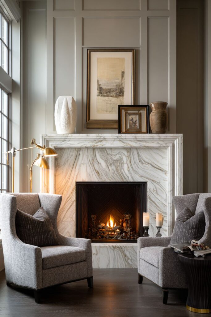 Fireplace-Centered Elegance