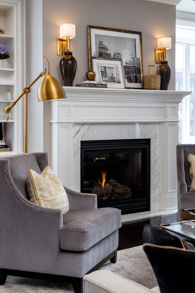 Fireplace-Centered EleganceFireplace-Centered Elegance