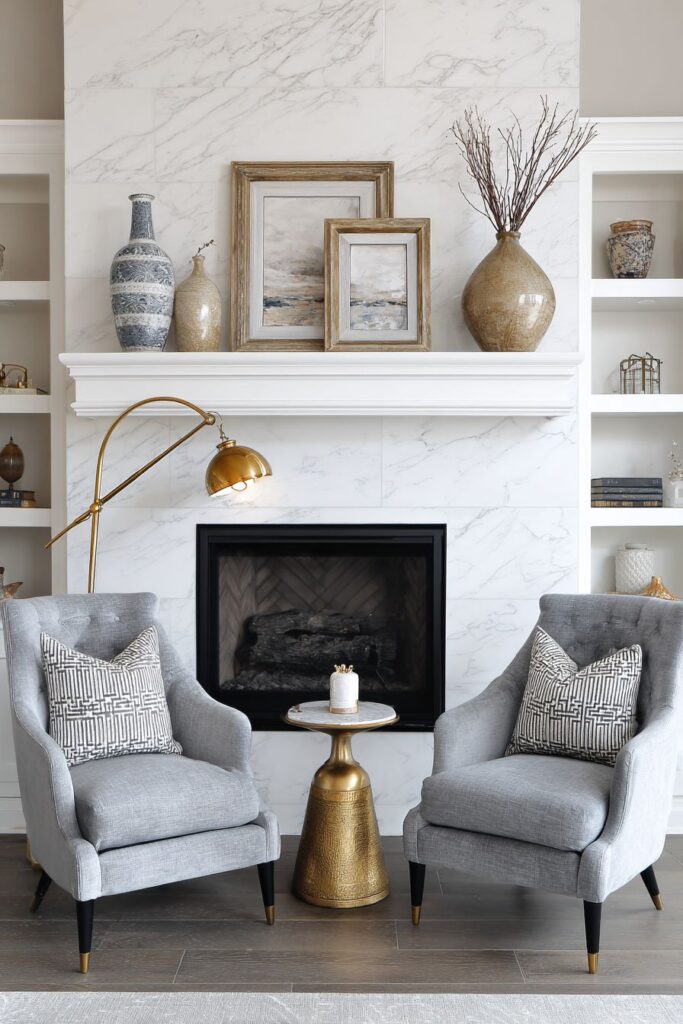 Fireplace-Centered Elegance