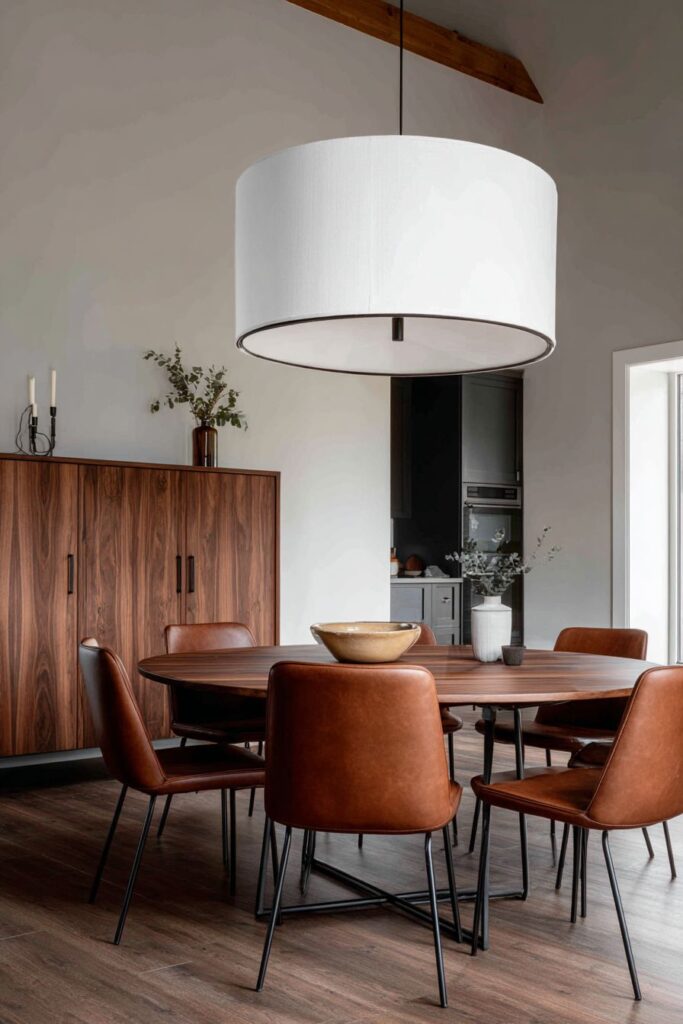 Dark Wood Sophistication with Steel Accents