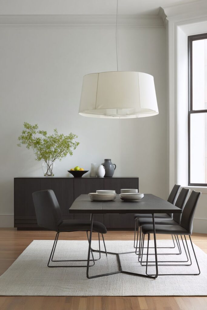 Dark Wood Sophistication with Steel Accents