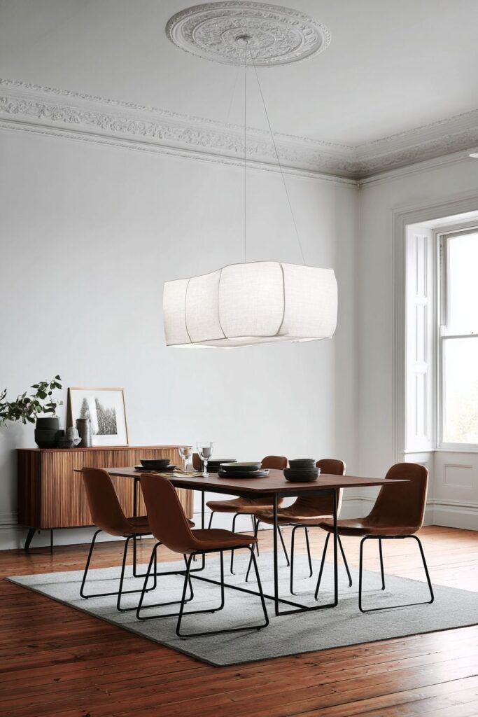 Dark Wood Sophistication with Steel Accents