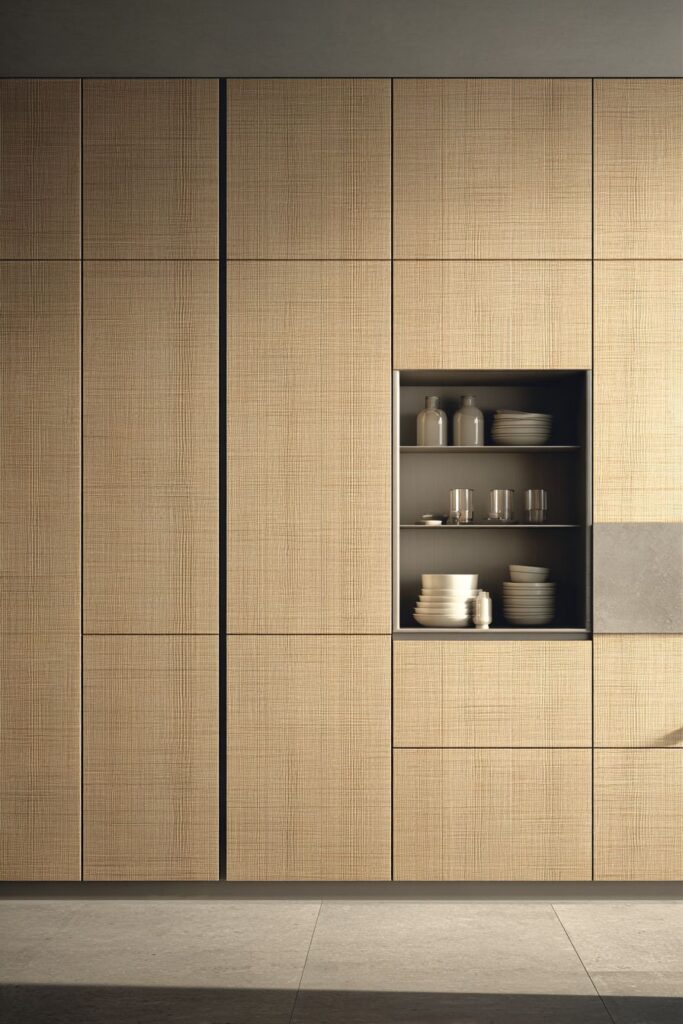 Floor-to-Ceiling Oak Storage Solutions