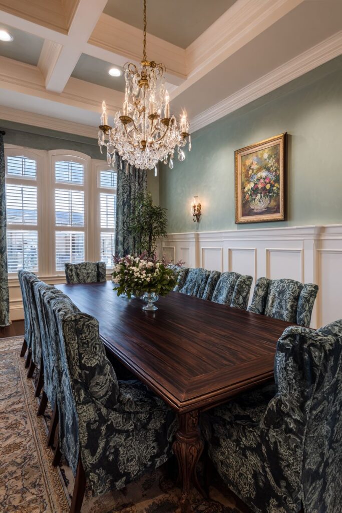 Wingback Elegance with Traditional Architecture