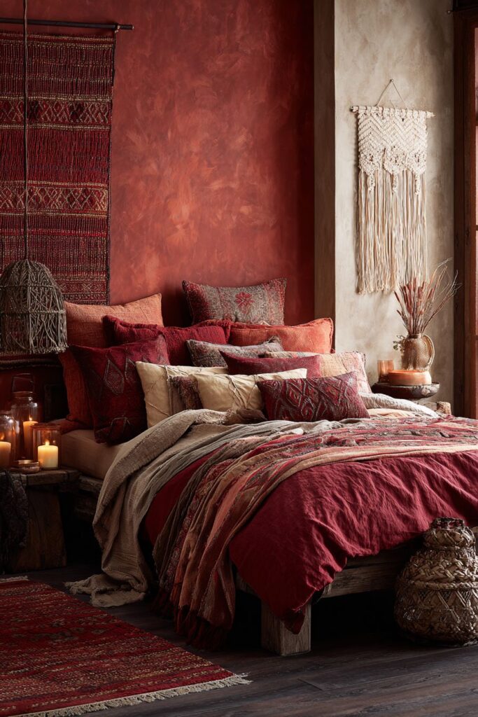 Bohemian Red Textile Paradise