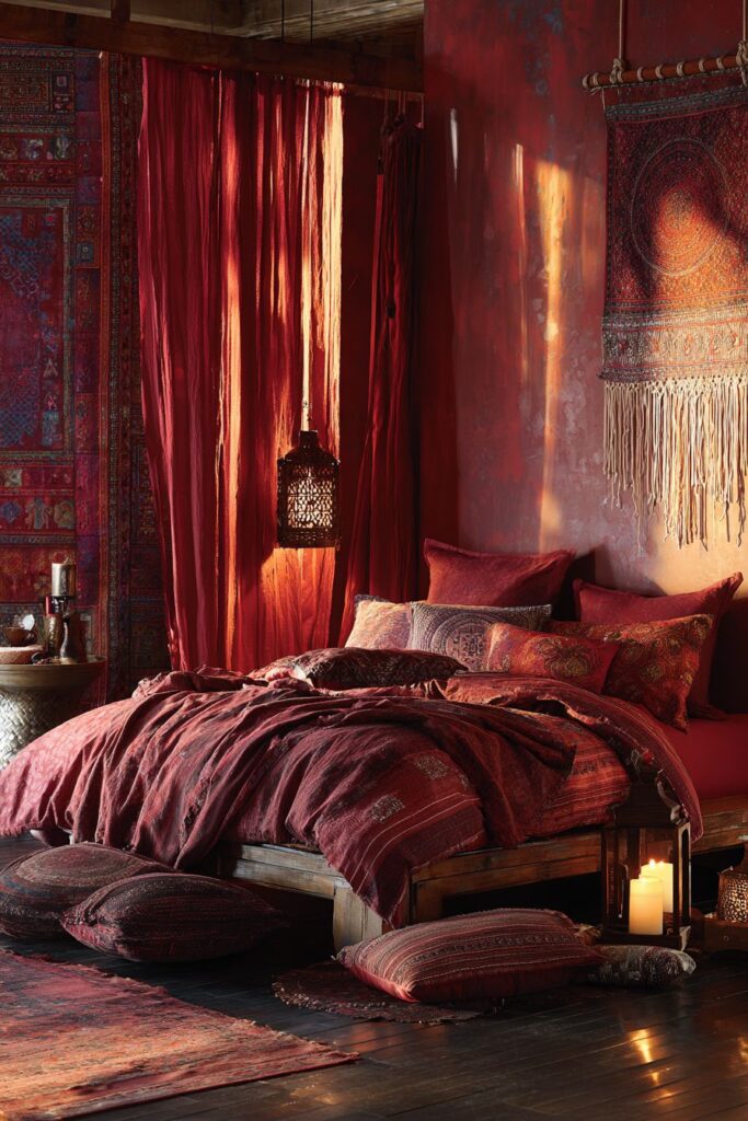 Bohemian Red Textile Paradise