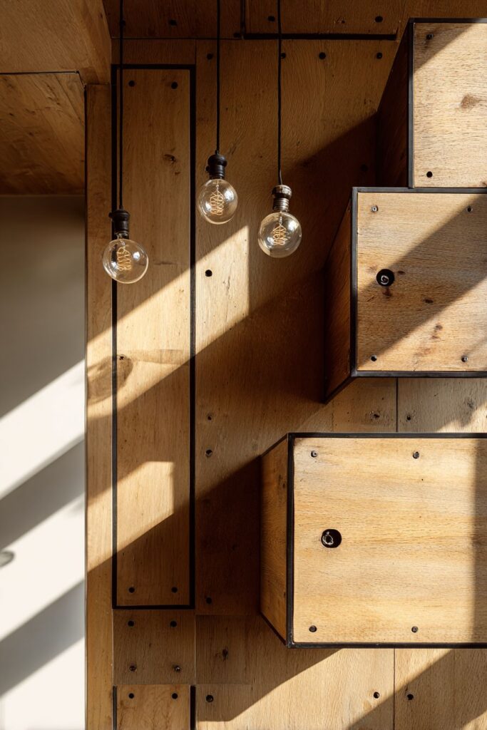 Industrial Metal and Wood Combination