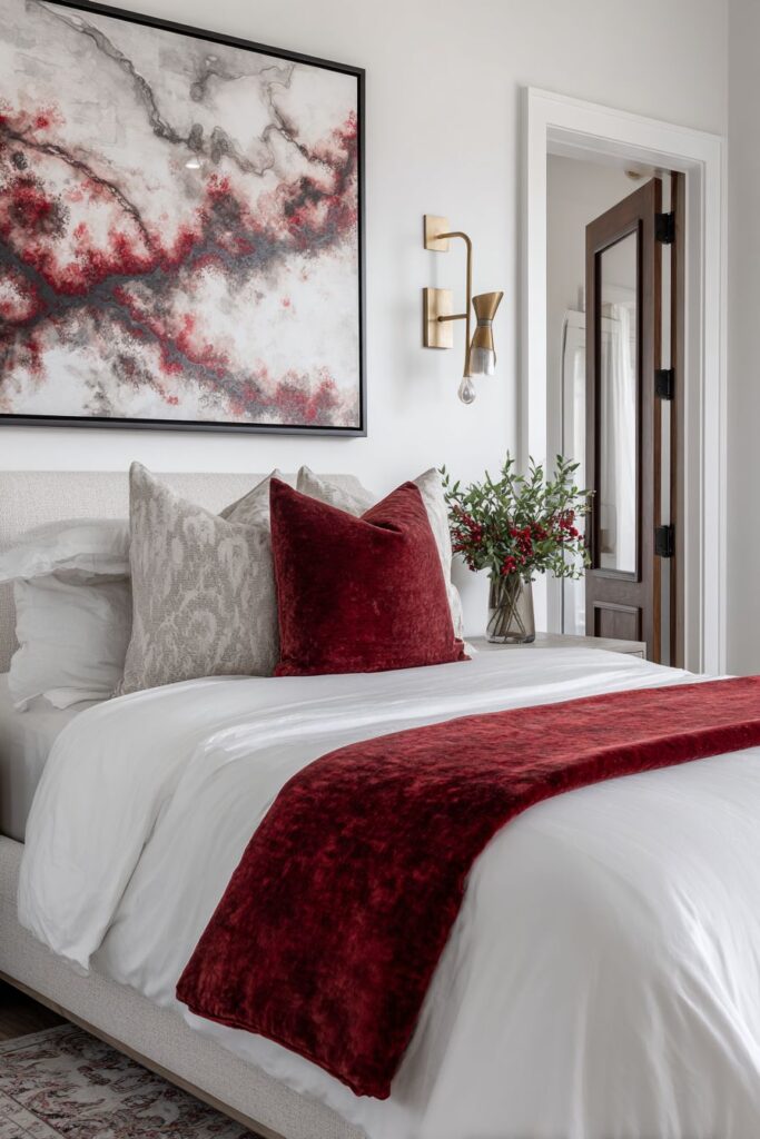 Minimalist Monochrome with Strategic Red Accents