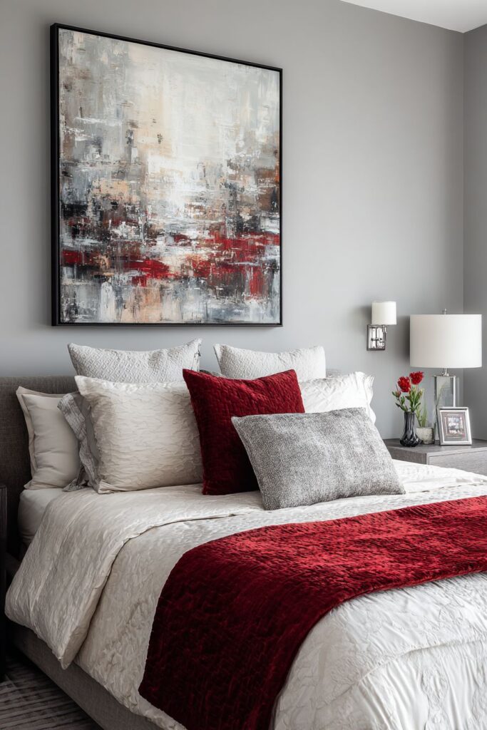 Minimalist Monochrome with Strategic Red Accents