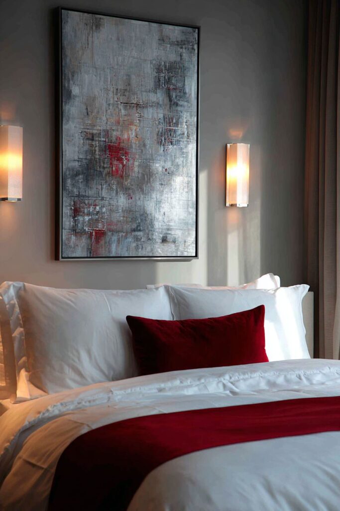 Minimalist Monochrome with Strategic Red Accents