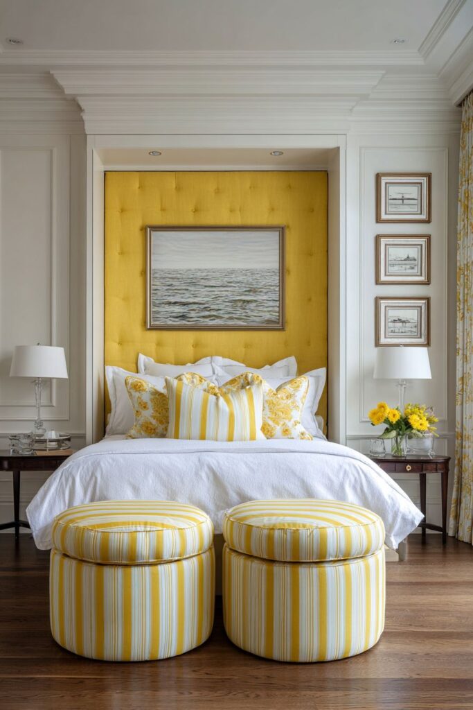 Space-Saving Murphy Bed in Cheerful Yellow