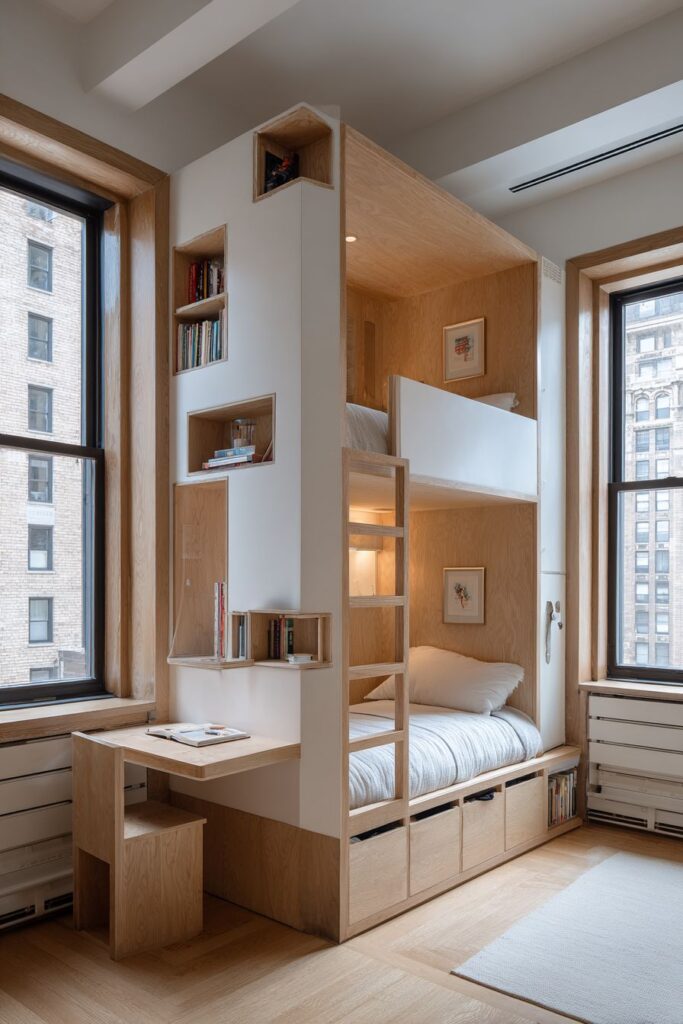 Custom Loft System with Integrated Study Area