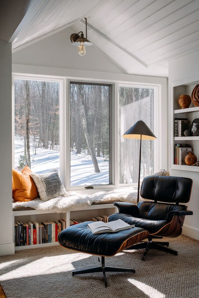 Reading Nook With Rosewood Lounge Chair