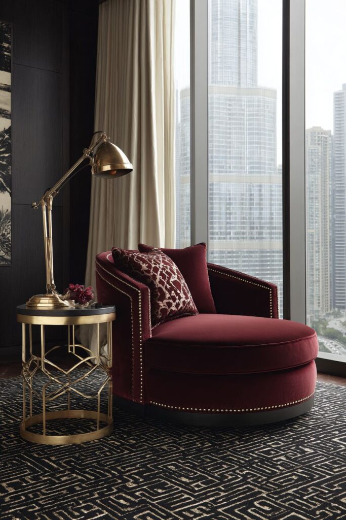 Cozy Reading Nook Sophistication