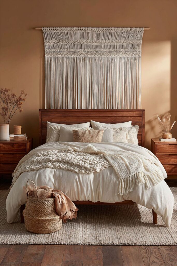 Large-Scale Woven Macramé Wall Hanging