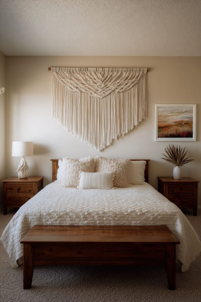 Large-Scale Woven Macramé Wall Hanging