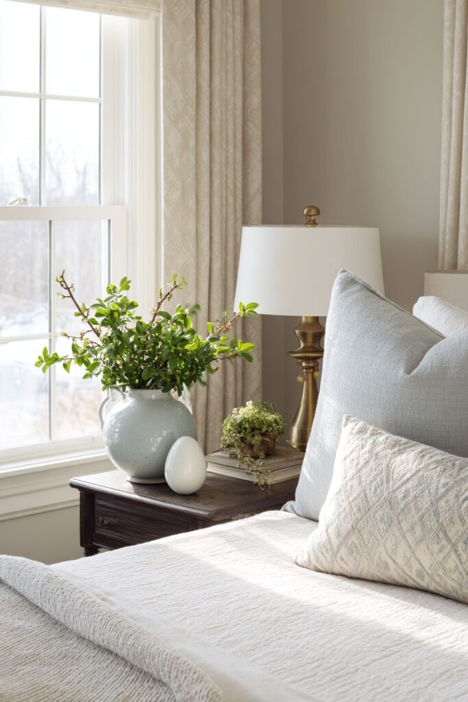 Serene Bedroom Easter Touches