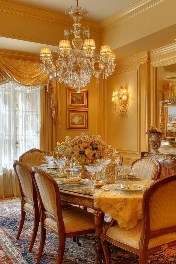 Layered Gold Lighting for Luxurious Ambiance