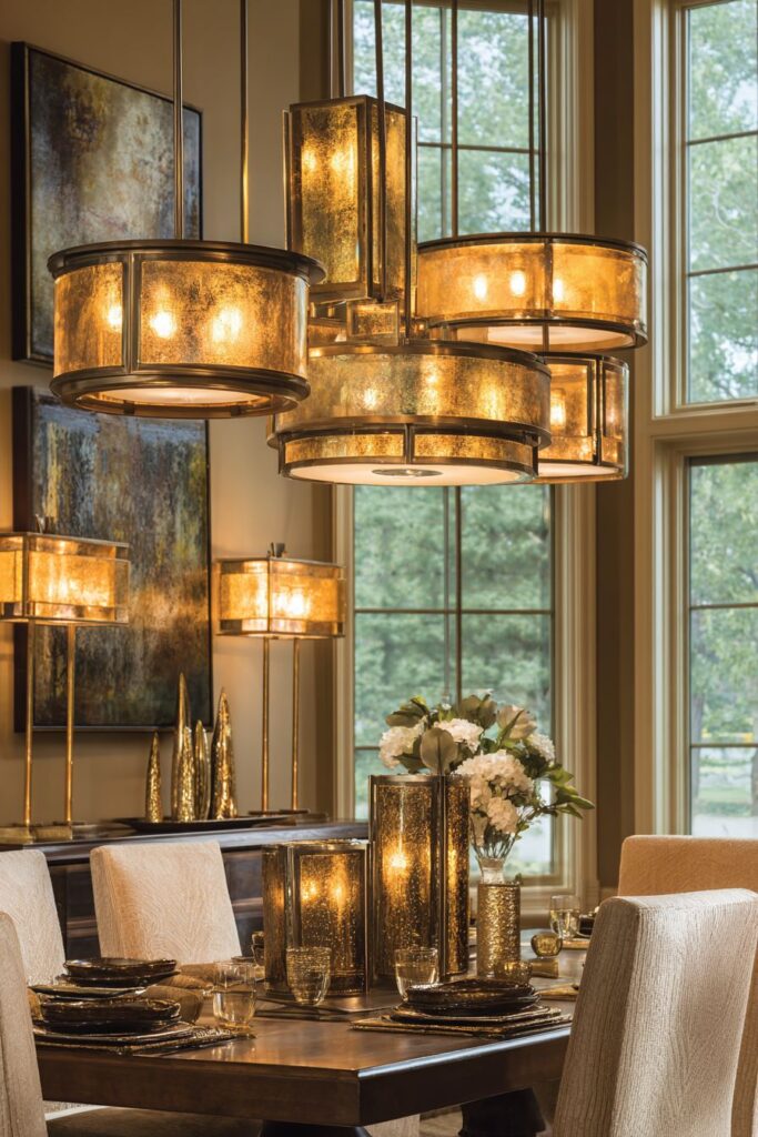 Layered Gold Lighting for Luxurious Ambiance
