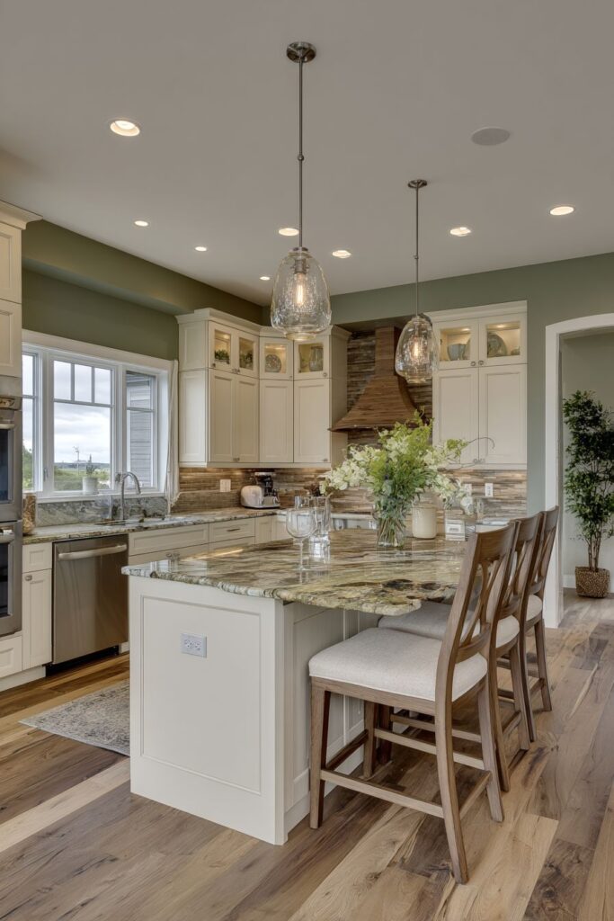 Emerald Elegance with Herringbone Details