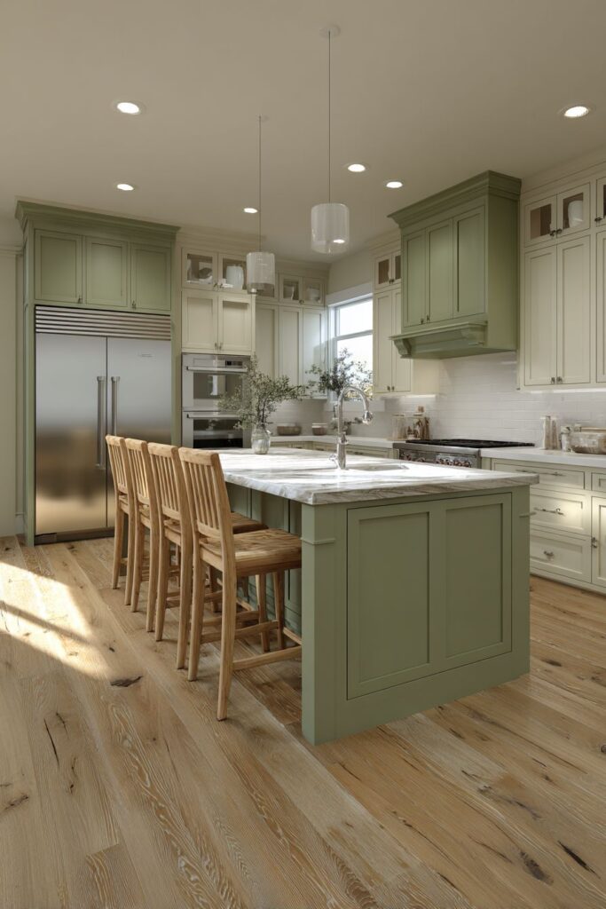 Emerald Elegance with Herringbone Details